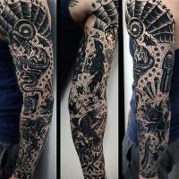 Mike black and gray sleeve